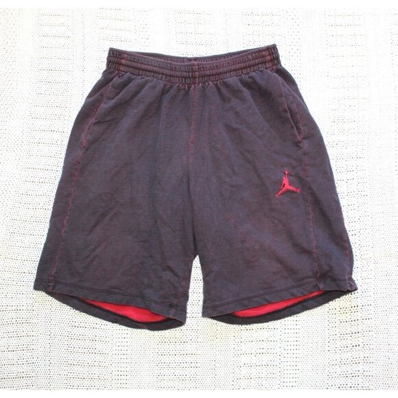 Jordan 100% Cotton Men Burgundy Shorts Size XL elastic waist drawstring Pockets - Picture 1 of 8
